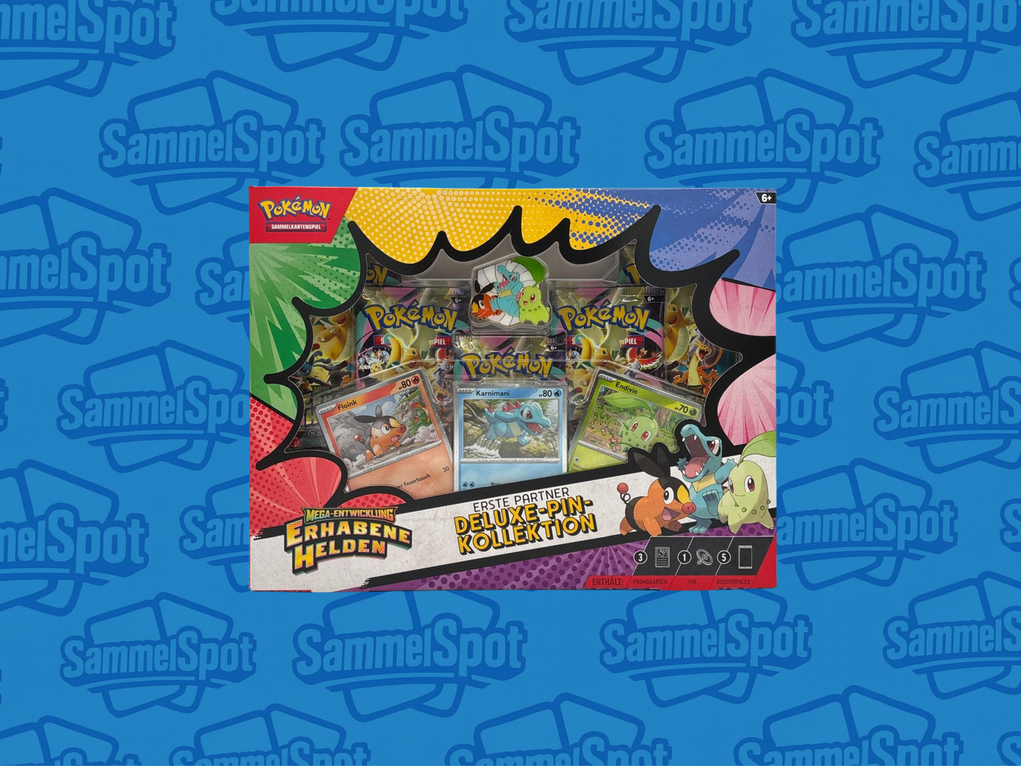 Pokémon – Erste Partner Deluxe-Pin-Kollektion Erhabene Helden (Deutsch)